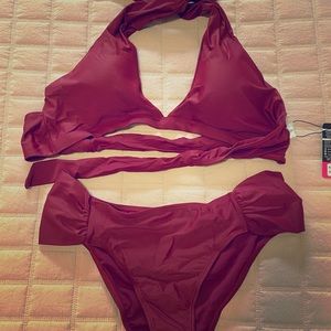 ✨NWT✨SHEKINI Maroon Bikini - XL